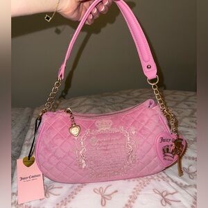 Juicy Couture Pink Embroidered Tale Shoulder Bag